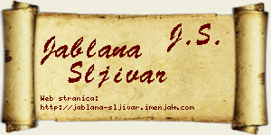 Jablana Šljivar vizit kartica